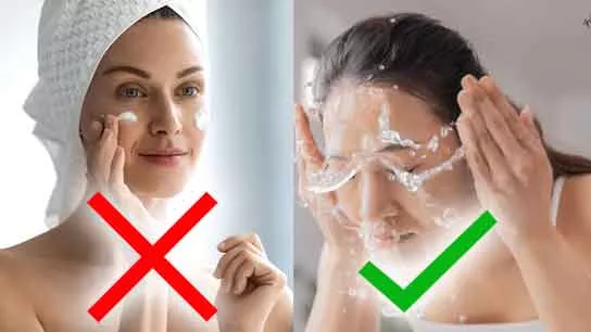 No Face wash use water to clean face and skin