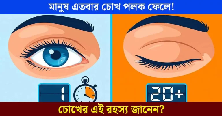 মানুষ প্রতি মিনিটে প্রায় ২০ বার চোখের পলক ফেলে! | Human Blinking Facts